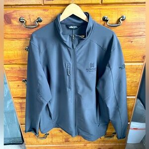 The North Face men’s dark heather grey zip up.